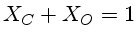 $ X_C+X_O=1$
